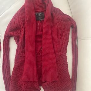 GUESS RED CARDIGAN SIZE XS